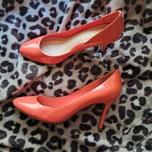 Coach Nala Bright Coral Patent Leather Pump Size 9